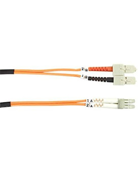 Om1 62.5/125 Multimode Fiber Optic Patch Cable - Ofnr Pvc, Sc To Lc, Orange, 5-M