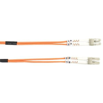 Om1 62.5/125 Multimode Fiber Optic Patch Cable - Ofnr Pvc, Lc To Lc, Orange, 10-