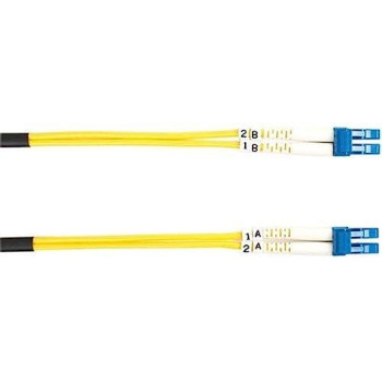 Os2 9/125 Singlemode Fiber Optic Patch Cable - Ofnr Pvc, Lc To Lc, Yellow, 1-M (