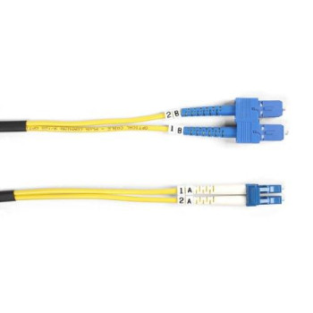 Os2 9/125 Singlemode Fiber Optic Patch Cable - Ofnr Pvc, Sc To Lc, Yellow, 3-M (