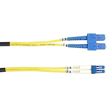 Os2 9/125 Singlemode Fiber Optic Patch Cable - Ofnr Pvc, Sc To Lc, Yellow, 10-M