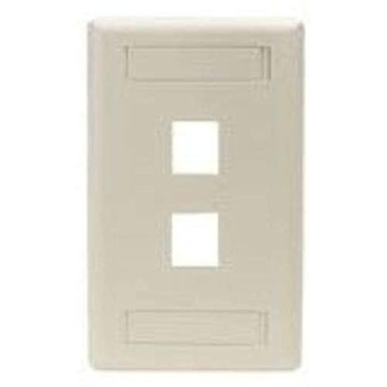 Keystone Wallplate - Single-Gang, 2-Port, White, Gsa, Taa