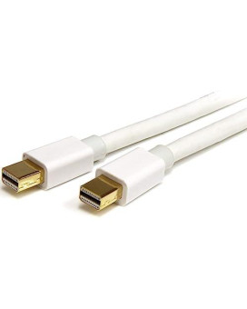 6.6Ft (2M) White Mini Displayport Cable (Mini Dp 1.2); 4Kx2K Video (3840X2400P 6