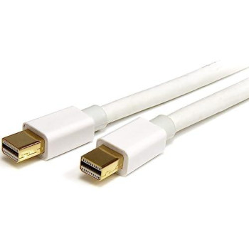 6.6Ft (2M) White Mini Displayport Cable (Mini Dp 1.2); 4Kx2K Video (3840X2400P 6