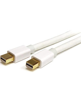 9.8Ft (3M) White Mini Displayport Cable (Mini Dp 1.2); 4Kx2K Video (3840X2400P 6