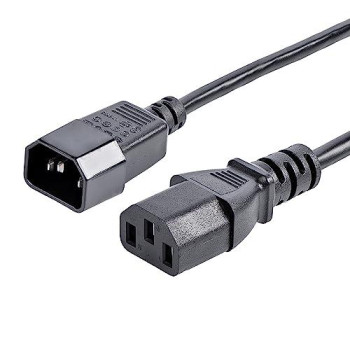 Ac Power Cord 2Ft (0.6M) 18Awg Power Supply Extension Cable Iec 60320 C14 To C1