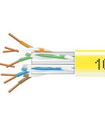 Cat6 550-Mhz Solid Ethernet Bulk Cable - Unshielded (Utp), Cmp Plenum, Yellow, 1