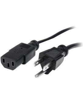 3Ft (1M) Universal Power Cord W/ Nema 5-15P And Iec 60320 C13 Connectors; 125V A