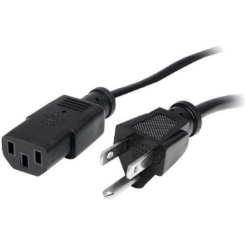 3Ft (1M) Universal Power Cord W/ Nema 5-15P And Iec 60320 C13 Connectors; 125V A