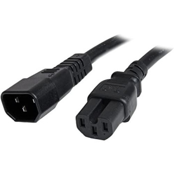 6Ft (1.8M) Heavy Duty Extension Cord W/ Iec 60320 C14 To C15 Connectors; 250V At