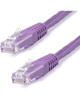 10Ft Purple Cat6 Ethernet Cable Delivers Multi Gigabit 1/2.5/5Gbps & 10Gbps Up T