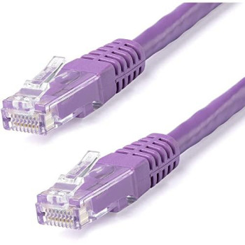 10Ft Purple Cat6 Ethernet Cable Delivers Multi Gigabit 1/2.5/5Gbps & 10Gbps Up T