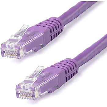 25Ft Purple Cat6 Ethernet Cable Delivers Multi Gigabit 1/2.5/5Gbps & 10Gbps Up T