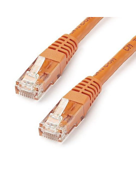 50Ft Orange Cat6 Ethernet Cable Delivers Multi Gigabit 1/2.5/5Gbps & 10Gbps Up T