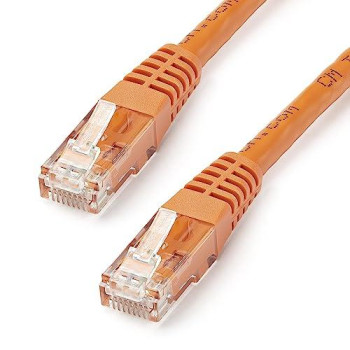 50Ft Orange Cat6 Ethernet Cable Delivers Multi Gigabit 1/2.5/5Gbps & 10Gbps Up T