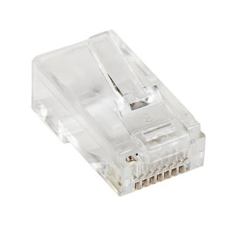 Modular Plugs For Building Solid Twisted Pair Category 5E Network Patch Cables -