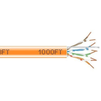 Cat6 550-Mhz Solid Ethernet Bulk Cable - Unshielded (Utp), Cmr Pvc, Orange, 1000