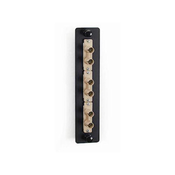 Low-Density Multimode Fiber Adapter Panel - Ceramic Sleeve, (3) St Duplex, Beige