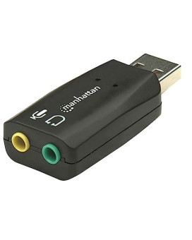 Manhattan Hi-Speed Usb 2.0 3-D Sound Adapter Improves Audio Access And Performan