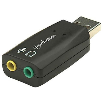 Manhattan Hi-Speed Usb 2.0 3-D Sound Adapter Improves Audio Access And Performan