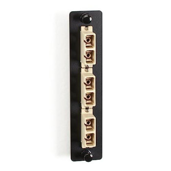 Low-Density Multimode Fiber Adapter Panel - Ceramic Sleeve, (3) Sc Duplex, Beige