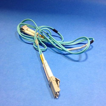 Om3 50/125 Multimode Fiber Optic Patch Cable - Ofnr Pvc, Lc To Lc, Aqua, 1-M (3.