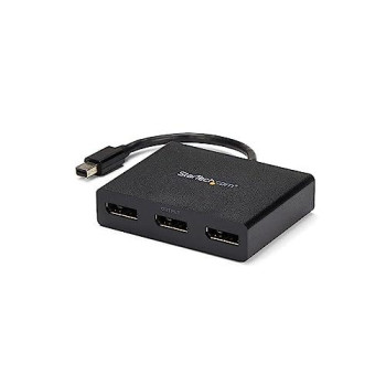 3-Port Mini Displayport To Displayport Multi-Monitor Adapter Drives 2X 4K 30Hz +