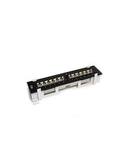 1U 12 Port Wall Mount Cat5E Patch Panel