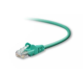 5Ft Cat5E Snagless Patch Cable, Utp, Green Pvc Jacket, 24Awg, T568B, 50 Micron,