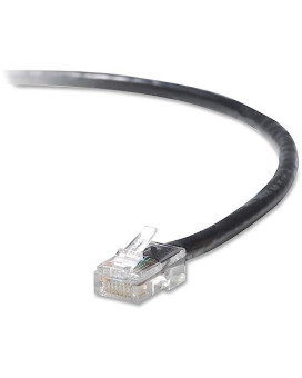 15Ft Cat5E Snagless Patch Cable, Utp, Black Pvc Jacket, 24Awg, T568B, 50 Micron,