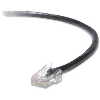 15Ft Cat5E Snagless Patch Cable, Utp, Black Pvc Jacket, 24Awg, T568B, 50 Micron,