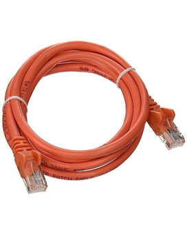 5Ft Cat5E Snagless Patch Cable, Utp, Orange Pvc Jacket, 24Awg, T568B, 50 Micron,