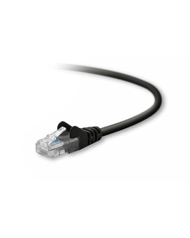 4Ft Cat5E Snagless Patch Cable, Utp, Black Pvc Jacket, 24Awg, T568B, 50 Micron,