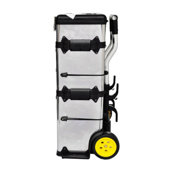 Vidaxl 3-Part Rolling Tool Box With 2 Wheels