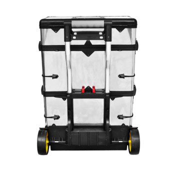 Vidaxl 3-Part Rolling Tool Box With 2 Wheels