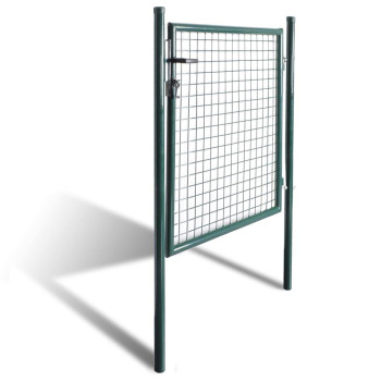 Vidaxl Single Door Fence Gate Powder-Coated Steel