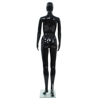 Vidaxl Full Body Female Mannequin With Glass Base Glossy Black 68.9