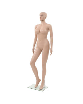 Vidaxl Sexy Female Mannequin With Glass Base Beige 70.9