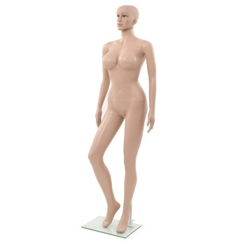 Vidaxl Sexy Female Mannequin With Glass Base Beige 70.9