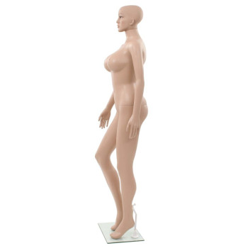 Vidaxl Sexy Female Mannequin With Glass Base Beige 70.9