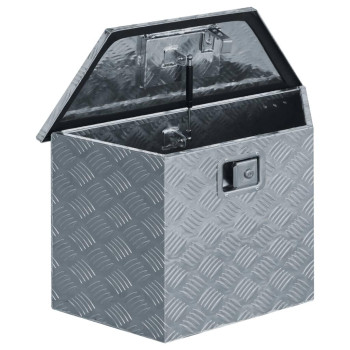 Vidaxl Aluminum Box 27.6X9.4X16.5 Trapezoid Silver