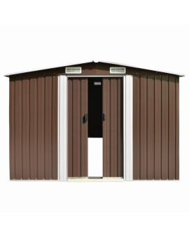 Vidaxl Garden Shed 101.2 X 192.5 X 71.3 Metal Brown