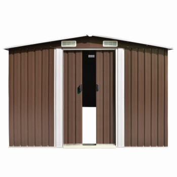 Vidaxl Garden Shed 101.2 X 192.5 X 71.3 Metal Brown