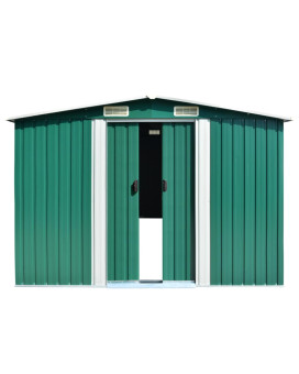 Vidaxl Garden Shed 101.2 X 228.3 X 71.3 Metal Green