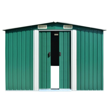 Vidaxl Garden Shed 101.2 X 228.3 X 71.3 Metal Green