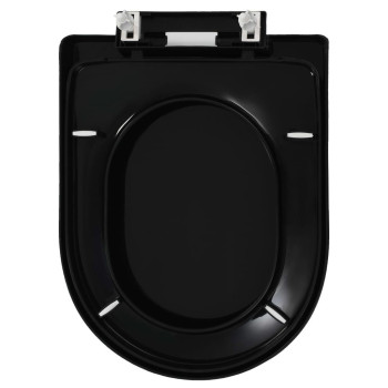 Vidaxl Soft-Close Toilet Seat With Quick-Release Design Black