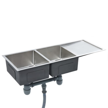 Vidaxl Handmade Kitchen Sink With Strainer Stainless Steel