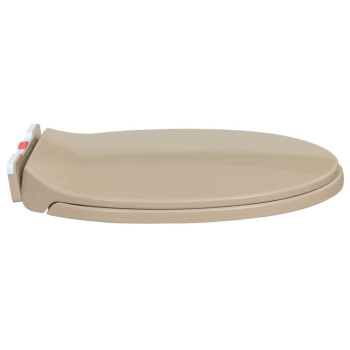 Vidaxl Soft-Close Toilet Seat Quick Release Beige Oval