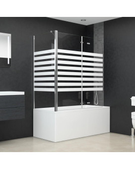 Vidaxl Bath Enclosure 47.2X26.8X51.2 Tempered Glass Stripe