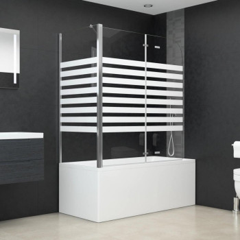 Vidaxl Bath Enclosure 47.2X26.8X51.2 Tempered Glass Stripe